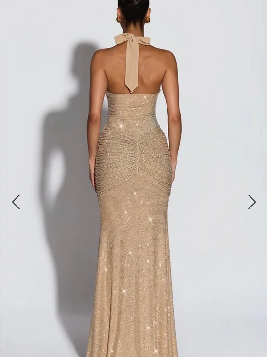 ROSETTA MAXI DRESS Gold - Picture 4 of 5